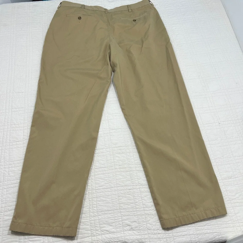 LL Bean Classic Fit Chino Pants Mens 40x31* Khaki Tan 100% Cotton Straight